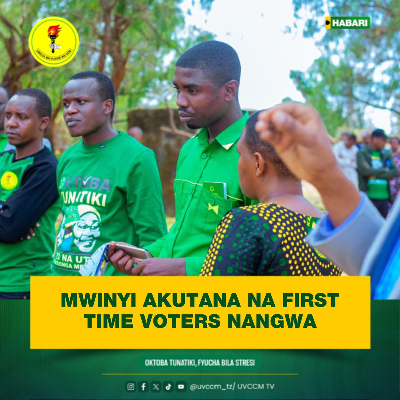 MWINYI AKUTANA NA FIRST TIME VOTERS NANGWA