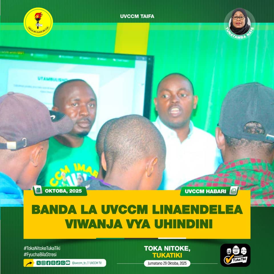 Banda la UVCCM Linaendelea Viwanja vya Uhindini