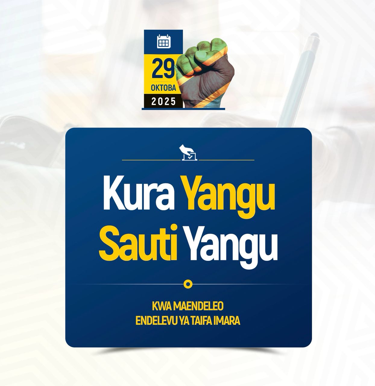 KURA YANGU SAUTI YANGU
