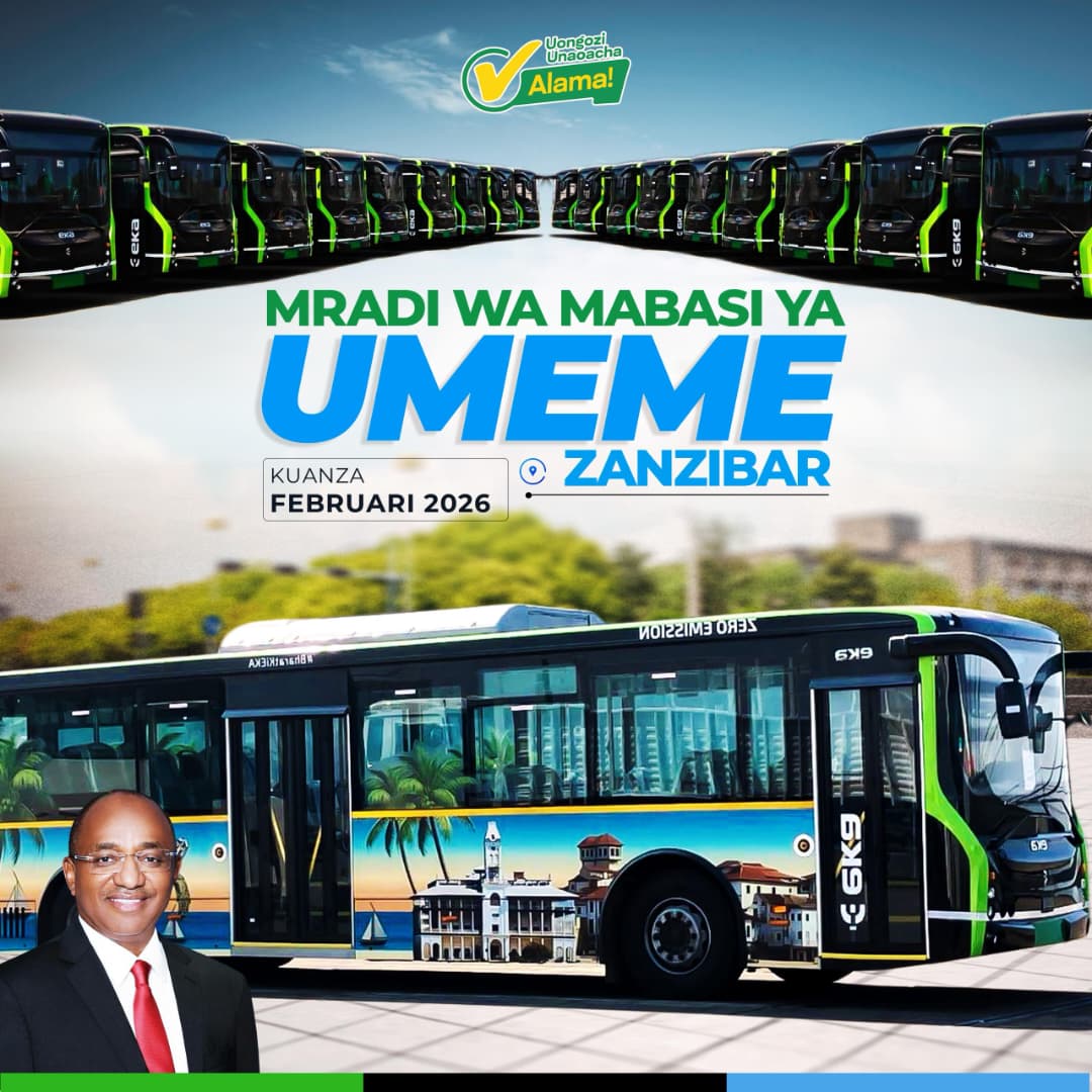 ZANZIBAR KUANZA USAFIRI WA MABASI YA UMEME MWISHONI MWA FEBRUARI 2026